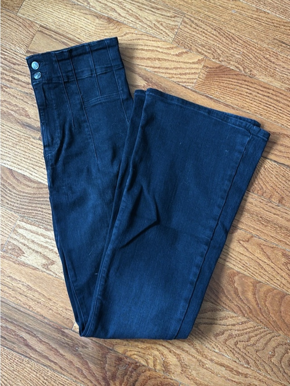 Free People We The Free Jayde Black Flare Jeans